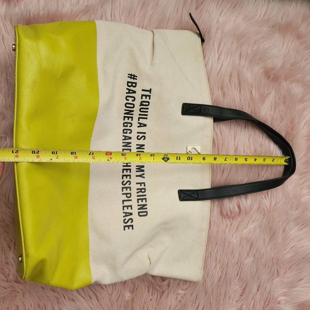 Kate Spade Tequila is not my friend zipper canvas tote - Picture 10 of 13
